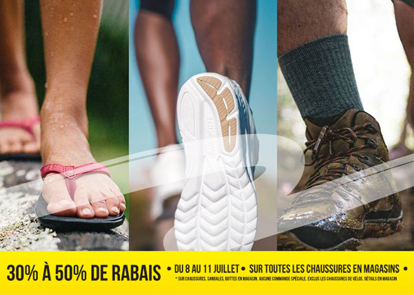 30% à 50% de rabais sur toutes nos chaussures!