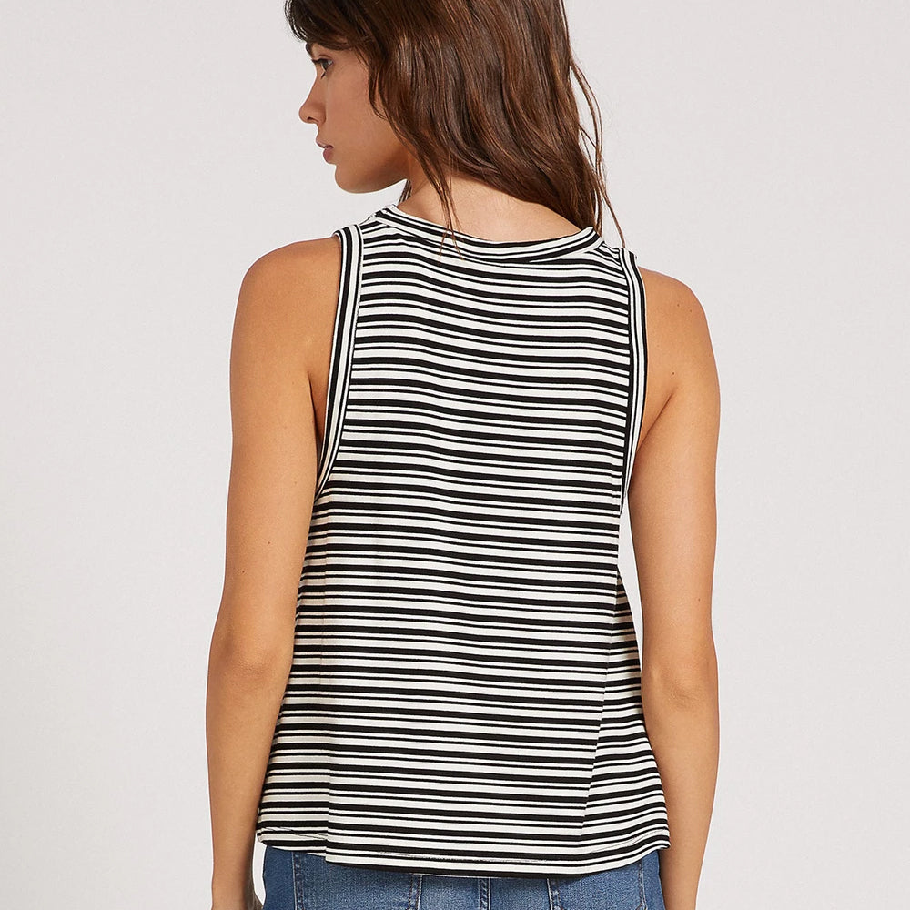 camisole a rayures noires et blanches pour femme volcom